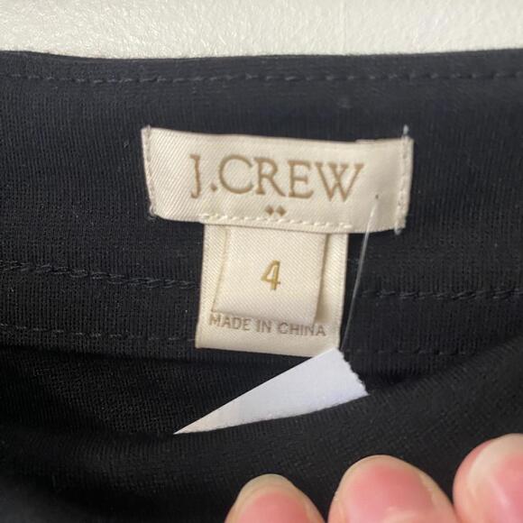 J. Crew Size 4 Fake Leather Skinny Ankle Black Pants - Picture 3 of 7